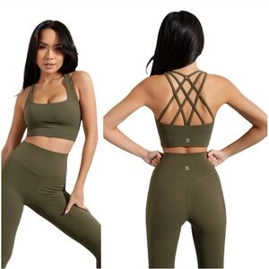 BuffBunny Olive Sports Bra